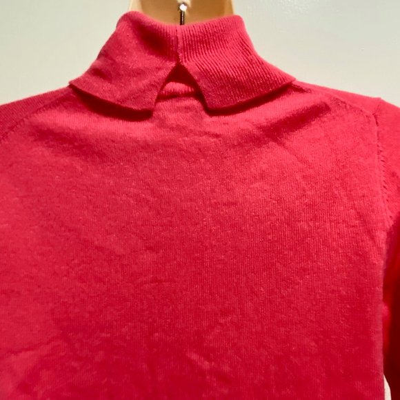 New Nordstrom Cashmere Office Preppy Quiet Luxury Soft Turtleneck Sweater XS - Picture 5 of 6